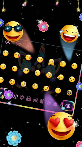 Night Star Sparkling Unicorn Keyboard