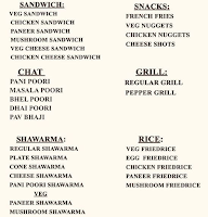 Baker's Buddy menu 1