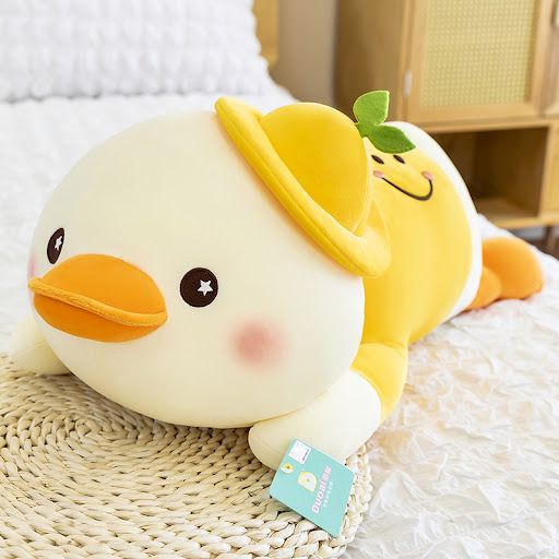 Title 6, Cartoon Smiling Little Yellow Duck Plush Toy, a...