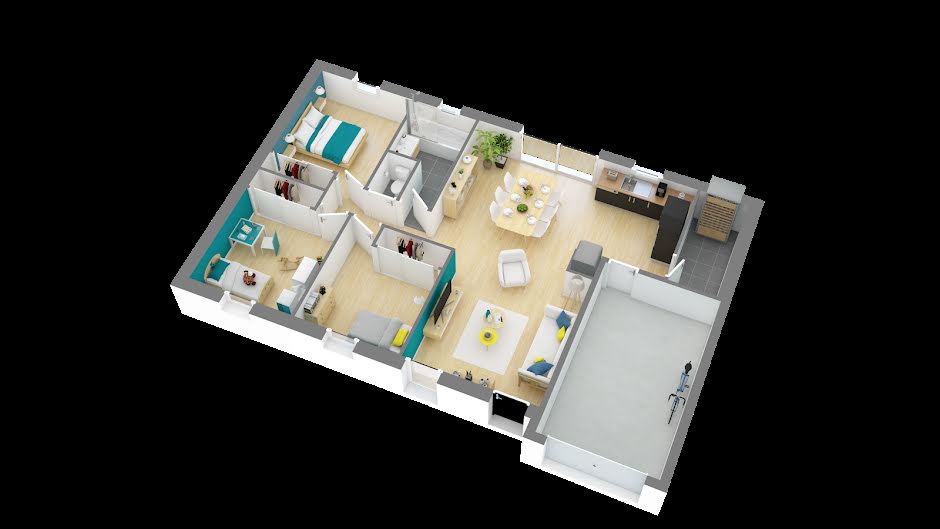 Vente maison neuve 4 pièces 75 m² à Saint-Maugan (35750), 190 364 €
