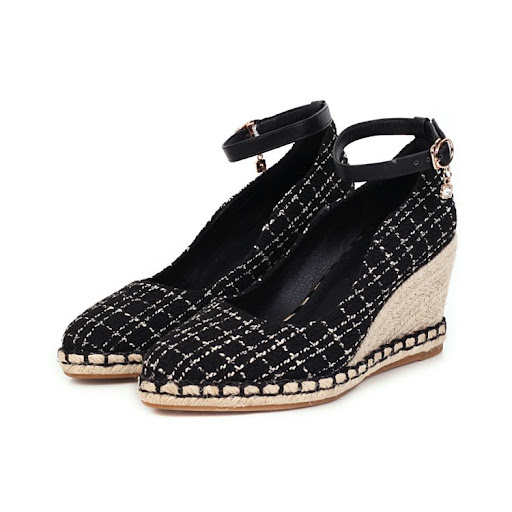 Title 5, Korean Style Straw Wedge Shoes, Wild Sexy Hound...