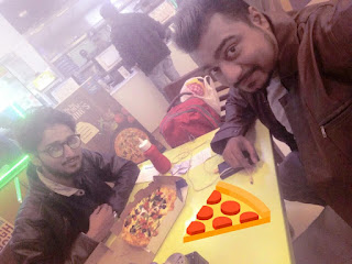 Shubham Kashyap at Domino's Pizza, New Ashok Nagar,  photos