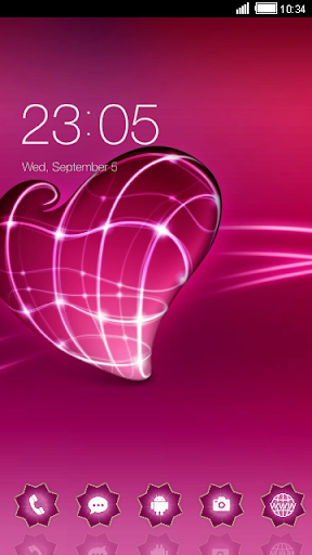 All Pink Heart CLauncher Theme