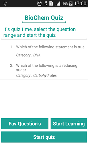 Bio Chemistry Quiz