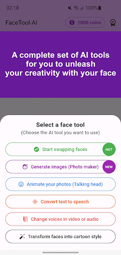 Screenshot FaceTool: Face Swap & Generate