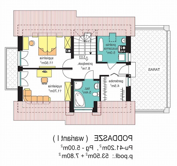 BW-03 wariant 6 (FL) - Rzut poddasza