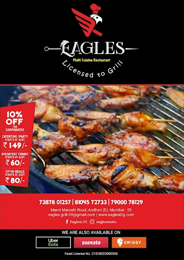 Eagles menu 