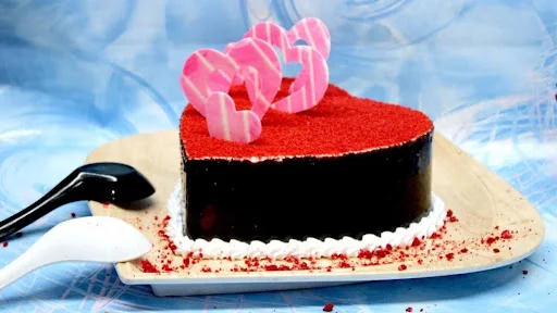 Chocolate Red Velvet Heart Shape Sister Day