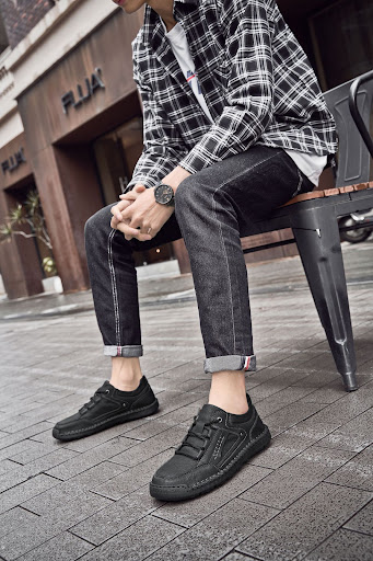 Title 5, Mens Toe Shape Leather Casual Shoes – Comforta...
