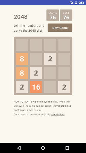 2048 Classic Math Puzzle