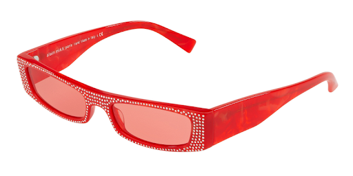 Alain Mikli x Alexandre Vauthier Red & Clear Crystals Edwidge Sunglasses