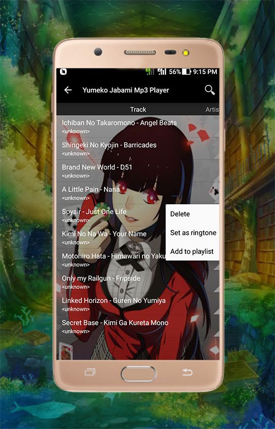 Скриншот Yumeko Jabami Mp3 Player