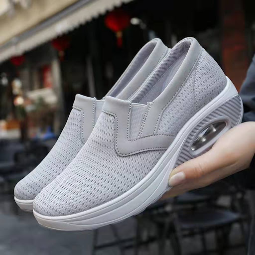 Title 6, Womens Round Toe Breathable Mesh Wedge Heel Ho...