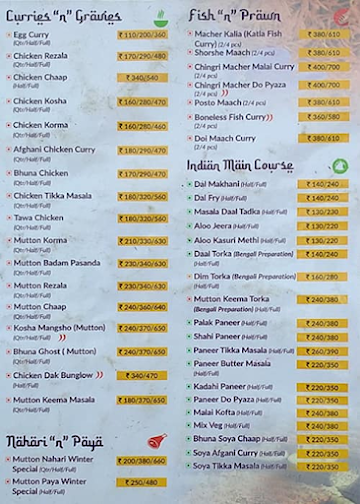 The ZAFRAAN menu 