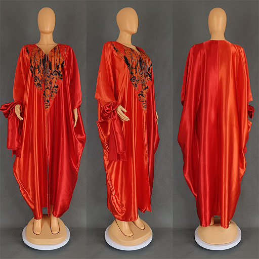Title 16, Ethnic Style Loose Plus Size Color-matching Dre...