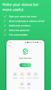 APK Super Status Bar MOD (Mở khóa Premium) 1