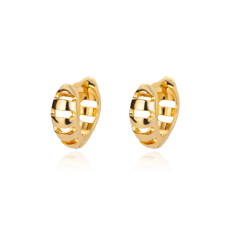 Brincos de pressão femininos ovais geométricos com zircônias e trava, perfeitos para um visual elegante e seguro.