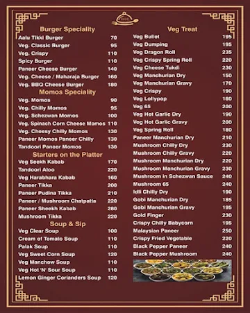 Balaji Orient Express menu 