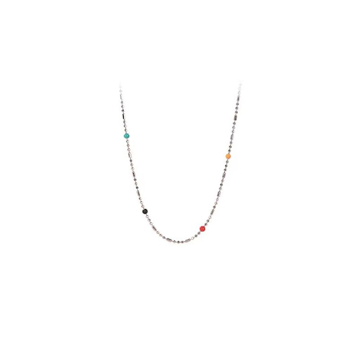 Title 2, Niche Design Colorful Thin Simple Bead Necklace...