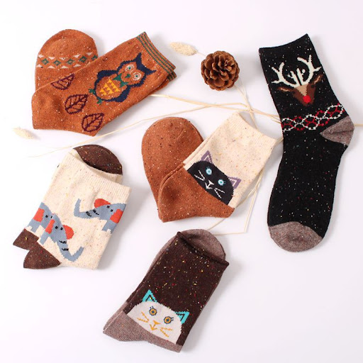 Title 10, Cute Cartoon Warm Elk Elephant Tube Socks, perf...