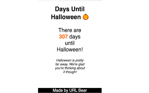 Days Until Halloween