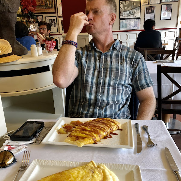 Sweet omelette (top) and saviry below, both gf as they are only made w butter and egg.