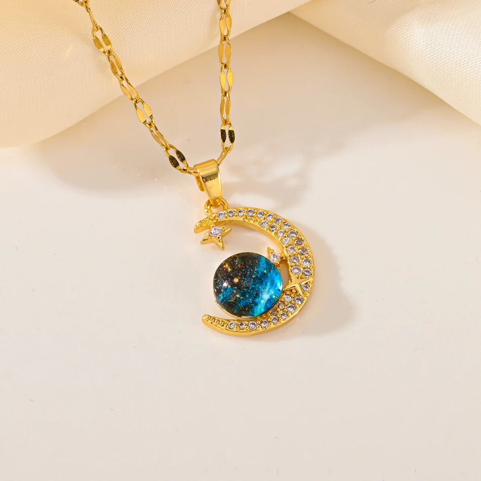 Collar Planeta Fantasía para Mujer Diseño Especial Interés - Joyería Única y Elegante para Aficionadas a la Fantasía