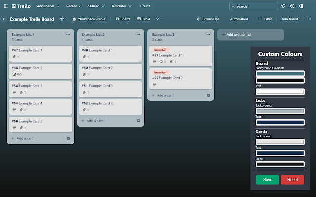 Trello: Custom Colours
