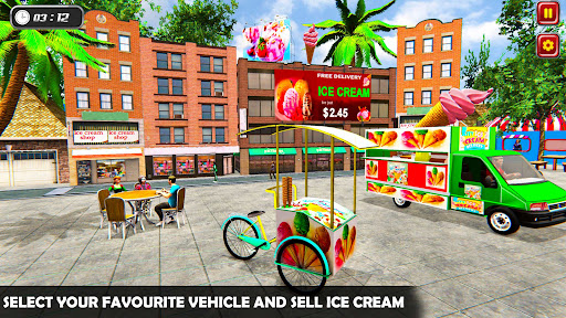 City Ice Cream Delivery 3D Sim