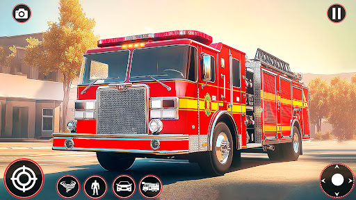 Screenshot Fire Truck Robot Car Game
