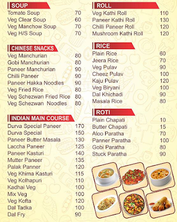 Durva Foodies menu 