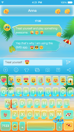 Summer Emoji Keyboard Theme