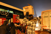 South African NGO Hope SA Foundation unpack boxes of donations in Adıyaman, a city affected by last week's two devastating earthquakes, iAdıyaman