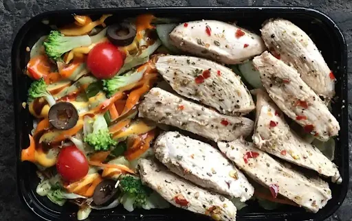 Boiled Chicken With Salad