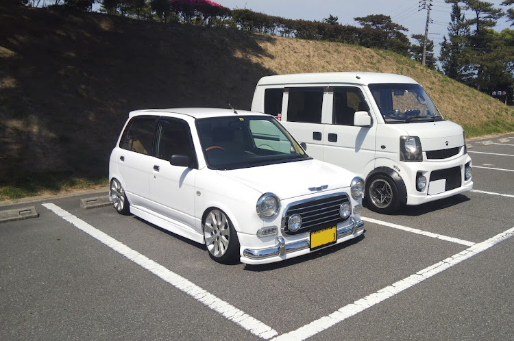 ミラジーノの鷲羽山MT・GW・神石低車高組合・エブリィーミィーティングに関するカスタム事例の投稿画像21枚目