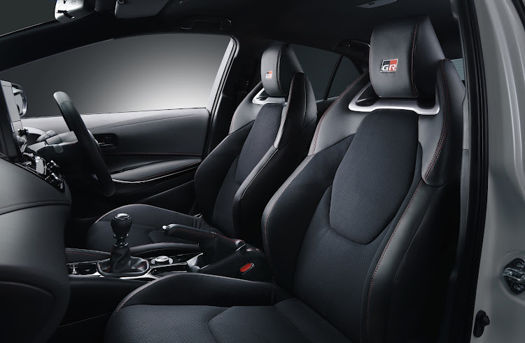 Bucket seats and a manual gearshifter promise an entertaining drive.