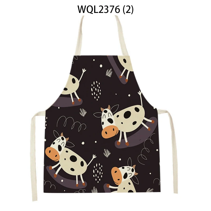 Cartoon Apron Kitchen Printing Sleeveless Blouse, perfect for cooking, offering stylish clothing protection with fun and