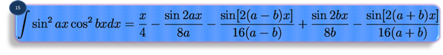 integration formula