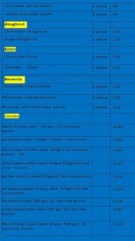 Cake Point menu 1