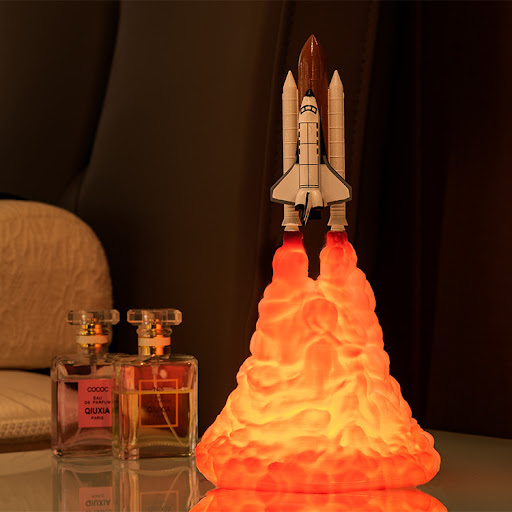 Title 4, 3D Print Rocket Space Shuttle Lamp Night Light....