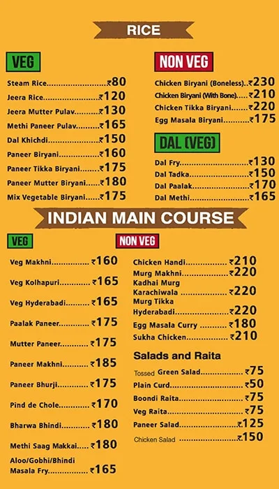 Delhi Delights menu 