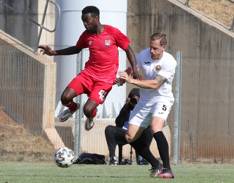 Sello Letooane of JDR Stars challenged by Michael Morton of Cape Town All Stars during the GladAfrica Championship 2021/22 match between JDR Stars and Cape Town All Stars in September.