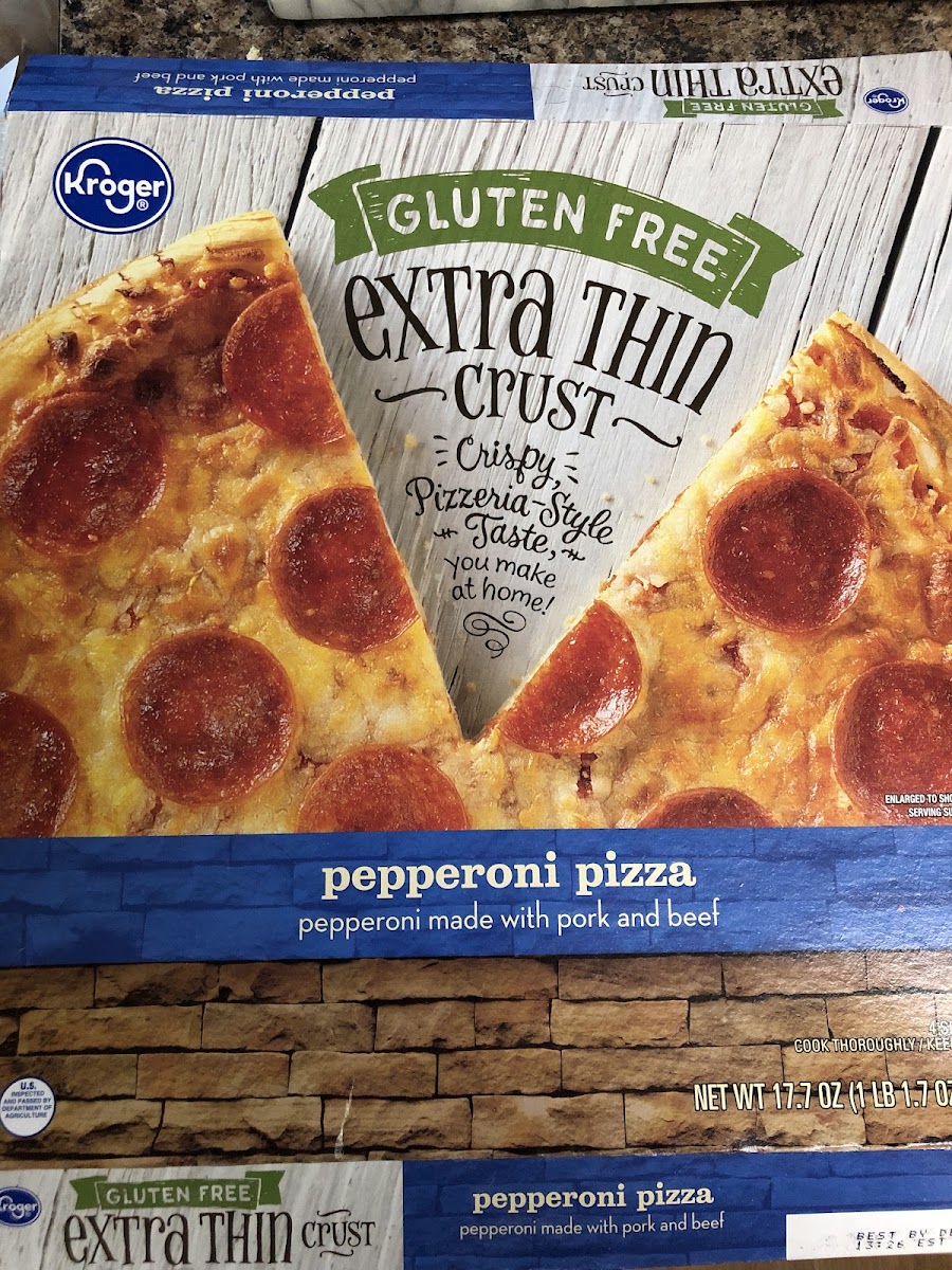 Gluten free extra thin crust pizza