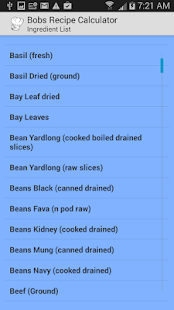 Free Bobs Recipe Calculator APK
