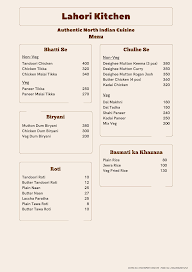 Lahori Kitchen menu 1