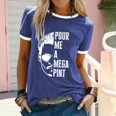 Title 5, Womens Cross-border Graphic Print Crew Neck Sh...