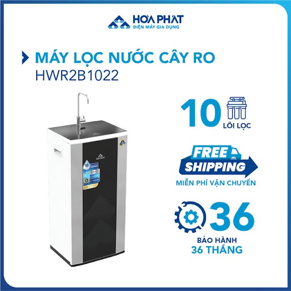 Máy Lọc Nước Ro Tủ Đứng 10 Lõi Hòa Phát Hwr2B1022 - Bảo Hành 36 Tháng - Hàng Chính Hãng