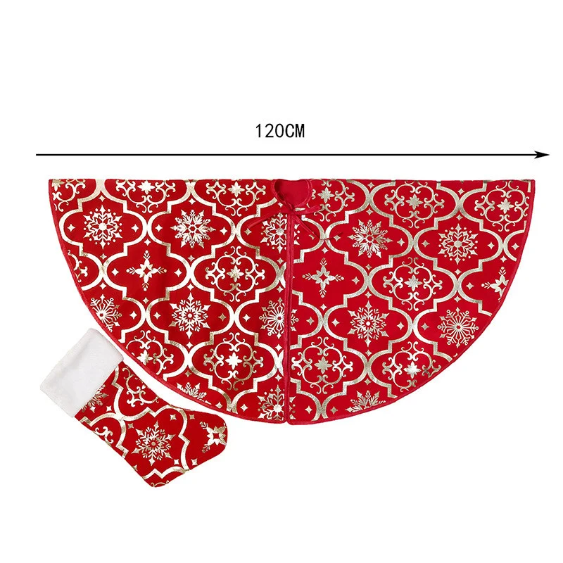 Falda para árbol de Navidad de una sola capa Decoraciones Elegante cubierta para base de árbol Festivo y fácil de usar para una decoración navideña perfecta.