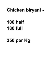 Aj's Biryani menu 1