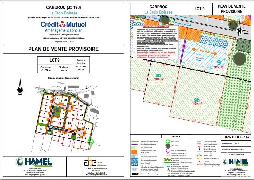 Vente terrain  731 m² à Cardroc (35190), 78 000 €